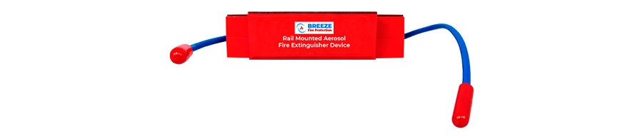 Breeze Fire Protection DIN Rail Fire Extinguisher Device Automated